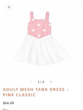 ADULT Mesh Tank Dress - PINK Classic 1x